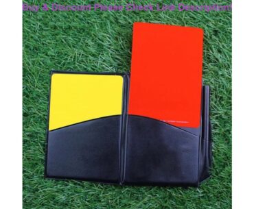 Top Fluorescent Red Yellow Card with Leather Wallet Pencil Recording Paper Soccer Referee Recording