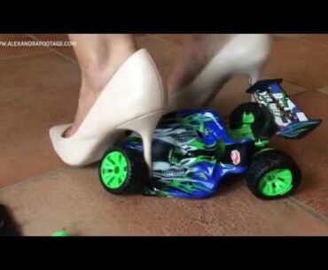 SEXY MILF CRUSHING TOY CARS IN HIGH HEELS