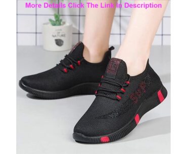 Best 2020 new women's shoes mesh sports shoes breathable fashion running shoes plus size soft botto