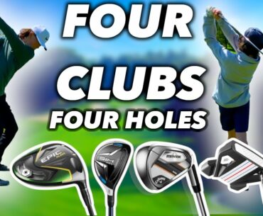 4 Club 4 Hole Challenge with Junior Golfers | Reagan VS Grant