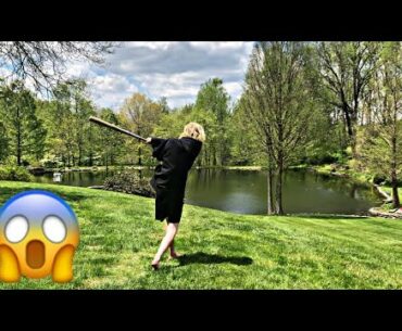 HITTING GOLF BALLS IN A $1,000,000 BACKYARD!