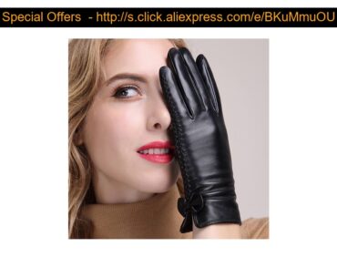 Best Fashion New Leather Gloves Ladies Winter Sheepskin Gloves Women'S Thick Warm Touch Screen MLZ0