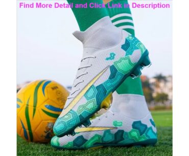 Slide CINESSD High Ankle Soccer Shoes Outdoor Grass Long Spikes Football Boots FG/TF Sneakers Non-S