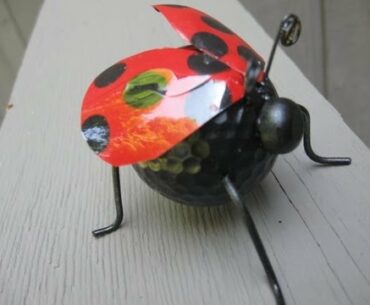 Recycled Ladybug Craft Water Bottles Golf Ball