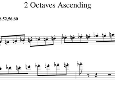 Bb Chromatic Staccato Play Along 2 Ascending 48 52 56 60