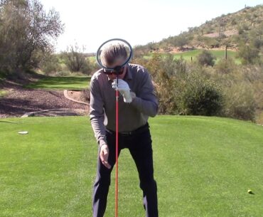 John Dahl Golf Posture with hoop and head