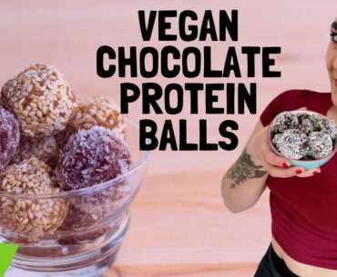 VEGAN CHOCOLATE PROTEIN BALLS // GLUTEN FREE // NO BAKE RECIPE