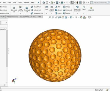 Golf Ball Cad Step by Step Tutorial in SolidWorks