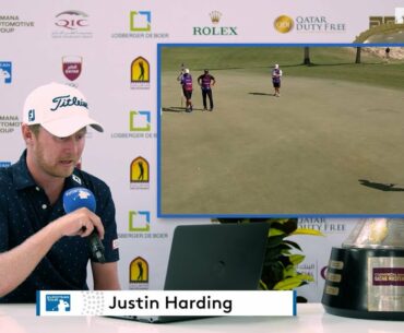 Justin Harding commentates over his winning back nine