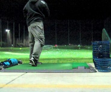 Golf Ball automatically set on tees for you at Mariners Island 3-26-12 driving range