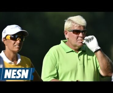 John Daly Hits Golf Ball Off Of Beer Can While Barefoot, Smoking