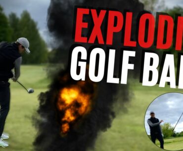 EXPLODING GOLF BALL PRANK (THIS WENT BADLY!)... HE WAS NOT HAPPY!
