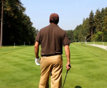 Jose Maria Olazabal tees off the 12th a couple of times!