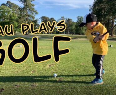 Beau Plays Golf - Smashing the ball at 4 years old