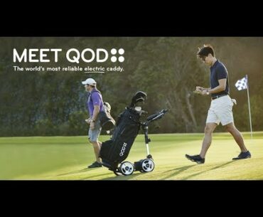 Meet QOD: The world's best electric golf push cart | Most compact motorized golf push cart