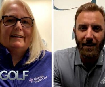 Dustin Johnson surprises Chicago nurse in video chat to thank her | Driving Relief | Golf Channel