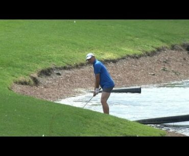 Gary Woodland strips down to hit shot at The Honda Classic