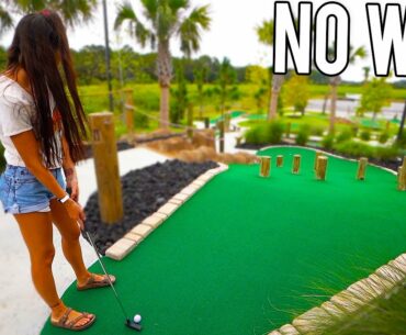 Elisha Has Never Done This Before! - Mini Golf Hole In One!