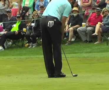 Sergio Garcia's unusual par "putt" during Round 2 of Wells Fargo