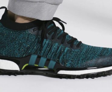 Adidas Tour360 XT Primeknit Golf Shoes - Black/Active Teal