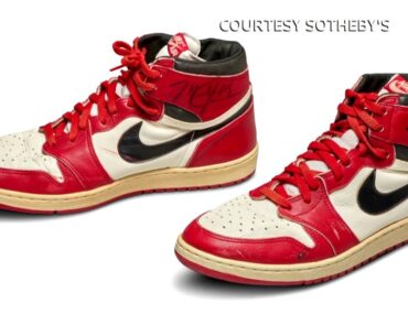 Jordan's first Air Jordan sneakers sold for record $560,000 at Sotheby's