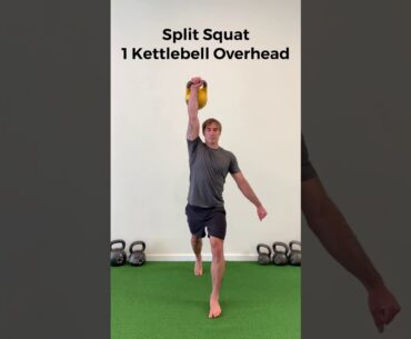 Split Squat Overhead (1 bell)