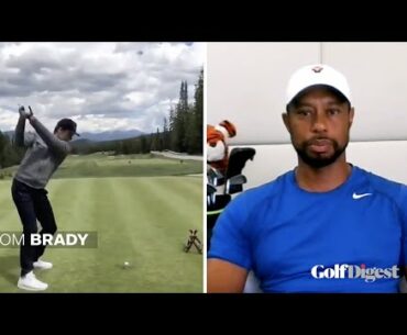 Tiger Woods Critiques Tom Brady and Peyton Manning's Golf Swings