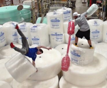 Bubble Wrap Battle | Dude Perfect