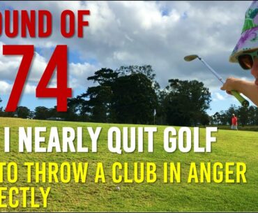 Shooting 74  |  QUITTING GOLF FOR GOOD  |  NEW SWING |  HOW TO THROW A GOLF CLUB CORRECTLY