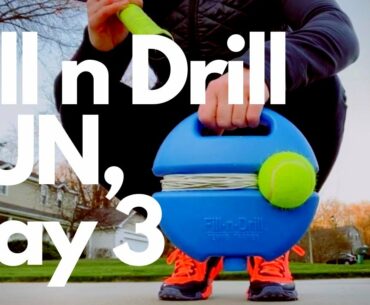 Tourna Tennis Trainer Review  Video - How to have Fill n Drill FUN, Day 3