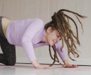 || YOGA || Sexy lady do YOGA  Exercising At Home