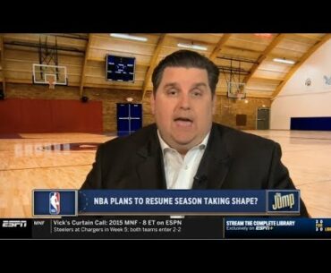 Brian Windhorst & Rachel Nichols "heated" NBA plans to resume season taking shape? | The Jump