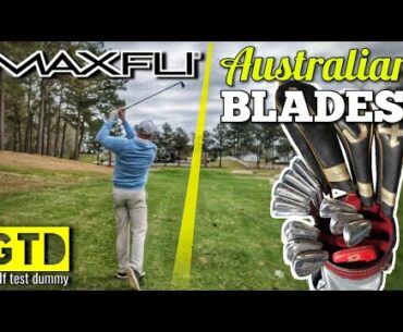 First On-course Test of VINTAGE GOLF CLUBS! - Maxfli Australian Blades - Golf Test Dummy