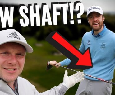 HE BOUGHT AN EXOTIC NEW DRIVER SHAFT TO TRY AND OUTDRIVE ME!!!