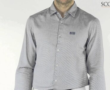 Hugo Boss Buster Dress Shirt Open Blue