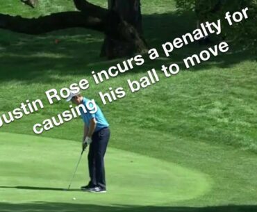 Watch as a Justin Rose Incurs Penalty for Moving His Ball with a Divot - Golf Rules