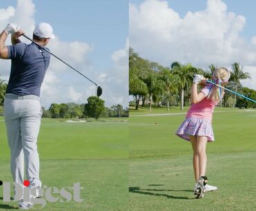 Brooks Koepka Battles 10-Year-Old Girl Madison Moman in a 5-Round Golf Challenge | Golf Digest