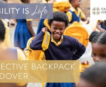 Visibility is Life reflective backpacks handover | Val de Vie Foundation