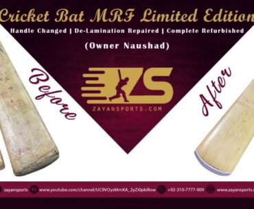 Cricket Bat MRF Limited Edition Repair | Handle | Complete Refurbish | De-Lamination (Owner Noushad)