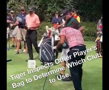 Watch How Tiger Takes a Quick Peek at What Club His Competitor is Using - Golf Rules