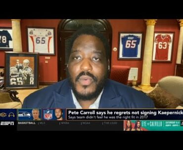 Damien Woody "shocked" Pete Carroll says he regrets not signing Colin Kaepernick | ESPN SC