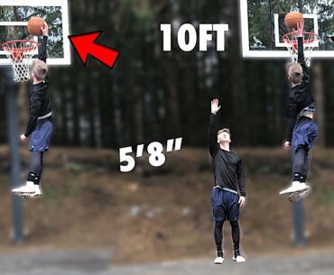 5’8” 10 FOOT OFFICIAL DUNK ATTEMPTS & 9’6” POWER DUNKS - 5’8” Dunk Journey #110