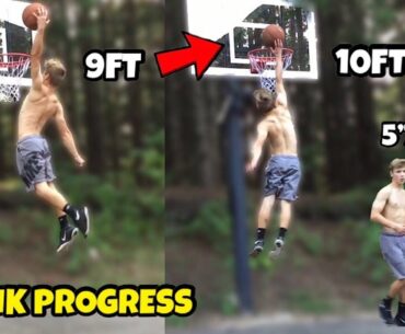 5’7” 10FT OFFICIAL DUNK ATTEMPTS!!! My first dunk soon! - 5’7” Dunk Journey #100