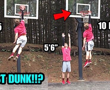 5’6” 14 Y/O MY FIRST DUNK ON 10FT!?! (Tennis Ball) - Dunk Journey #67