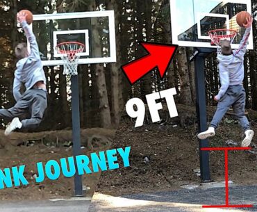 HIGHER RIM DUNKS!! 9 FOOT DUNKS!!! - 5’8” Dunk Journey #109