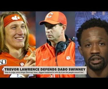 First Take | Domonique Foxworth SHOCKED Lawrence defends Dabo Swinney over 'Football Matters' shirt