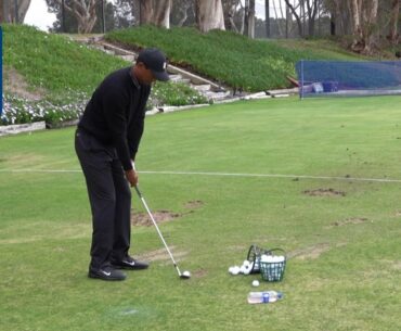 Tiger Woods flushes shots at Farmers 2020