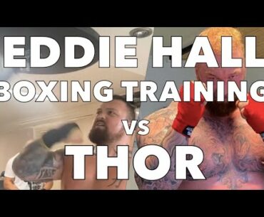 Eddie Hall Boxing - Speed Training - Hafthor Bjornsson - The Beast vs The Mountain Boxing Fight 2021