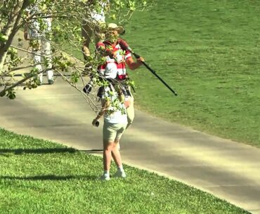 Fan walks off with Luke Donald's golf ball at Cadillac