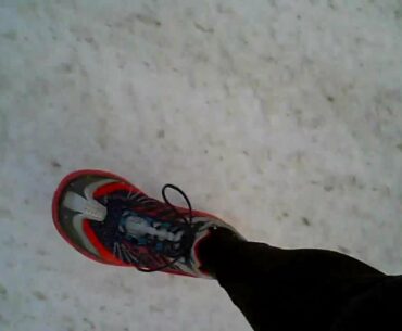 Running below freezing spiked Hoka One One Mafate WP